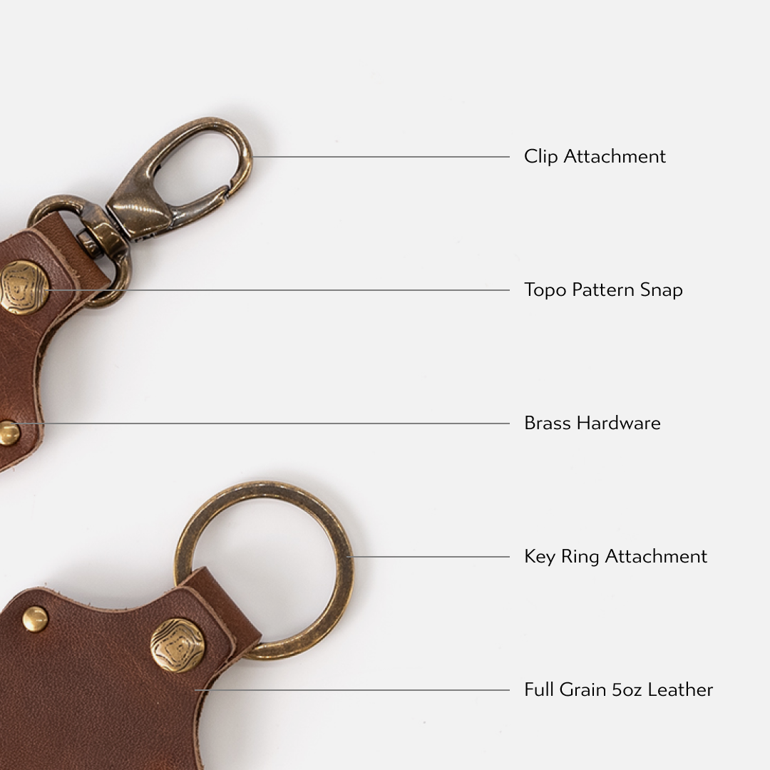 Leather AirTag Keychain Clip - The Pouch