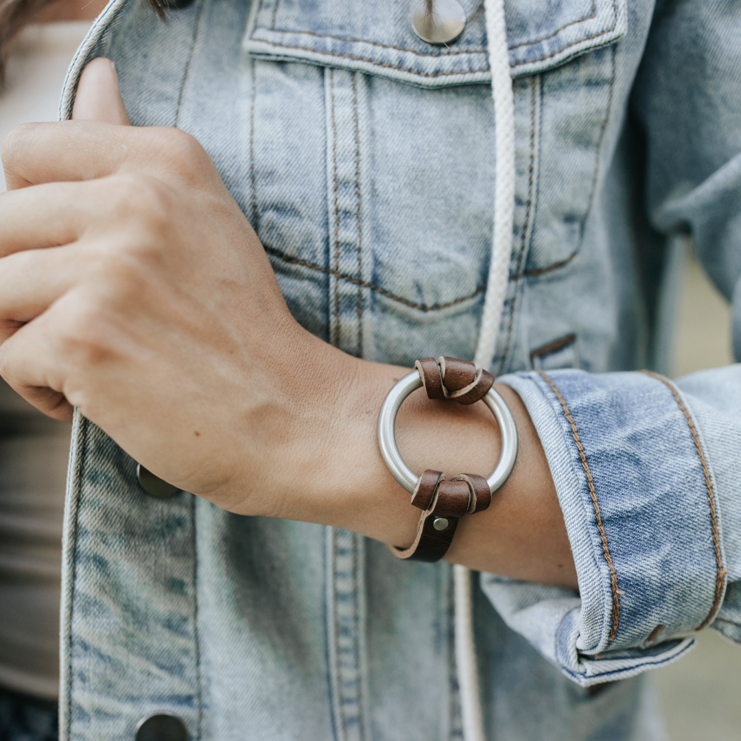 Chinati O-Ring Bracelet Medium / Natural / Brass