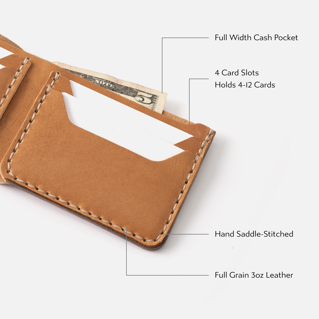 Kennedy Key Ring Zip Wallet - Leather Patch