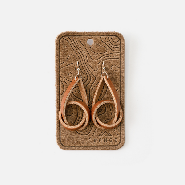 Leather best sale knot earrings