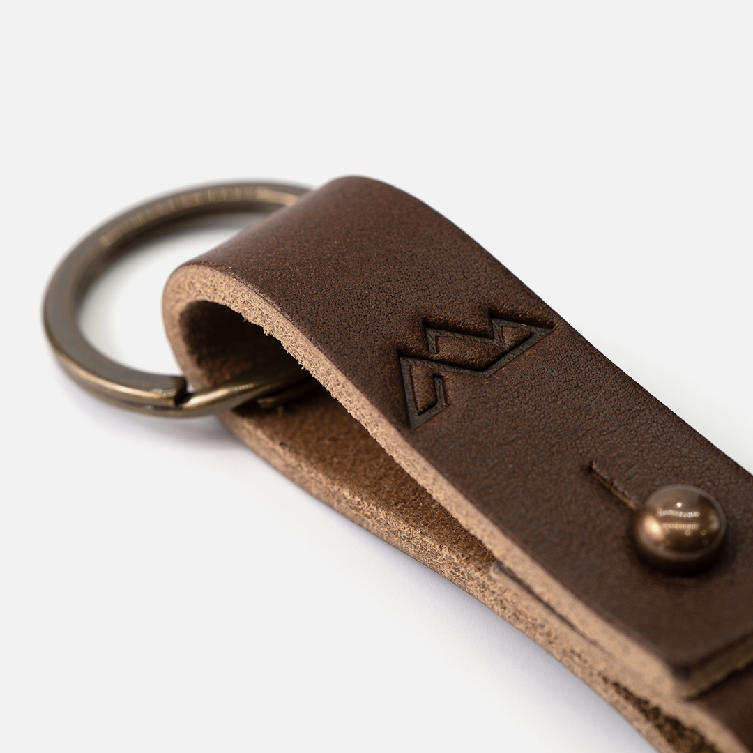 Range Leather Co Wheeler Keychain Umber